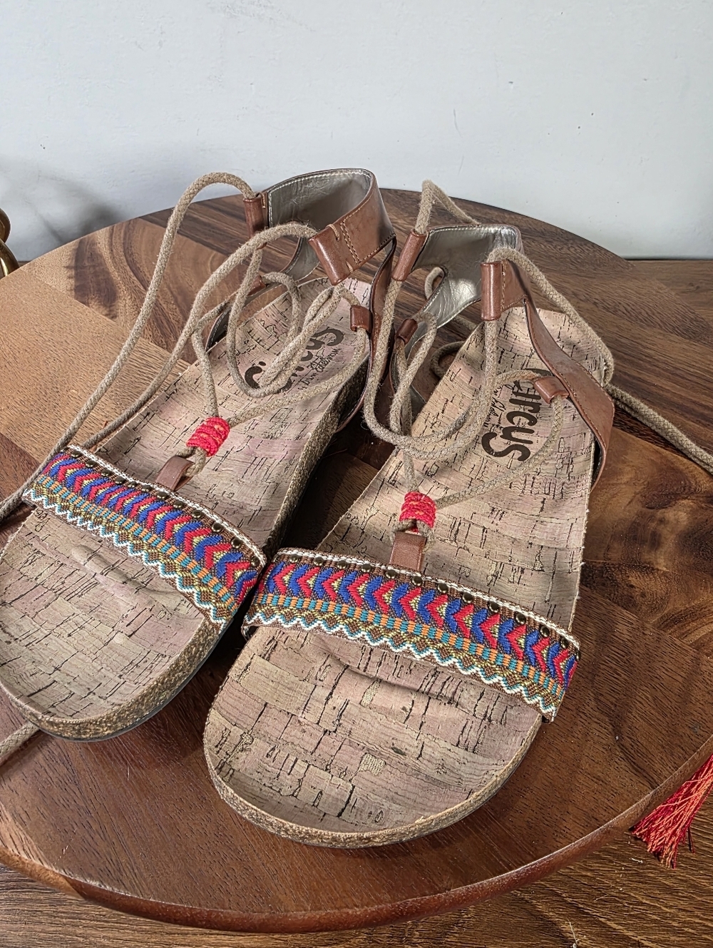 Circus by Sam Edelman Kerri Boho Gladiator Lace-Up Sandals Festival Size 8.5 - Picture 15 of 16